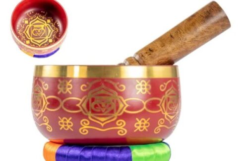 Singing-Bowl-for-meditation-red-root-chakra
