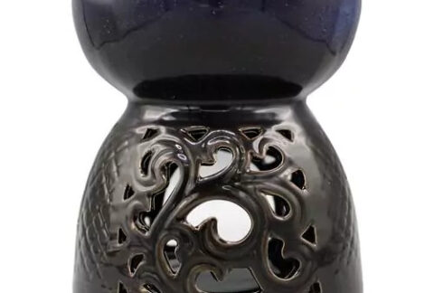 Blue-And-Black-Ceramic-Aromaburner-17Cm