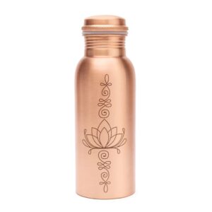 Copper-bottle-lotus-laser-engraved