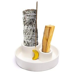 Ceramic-Palo-Santo-smudge-sage-and-incense-burner-moon-white-gold