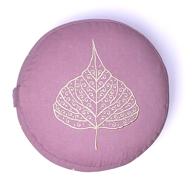 Meditation-cushion-Lilac-Bodhi-Leaf-organic-cotton-33-cm