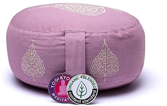 Meditation-cushion-Lilac-Bodhi-Leaf-organic-cotton-33.cm