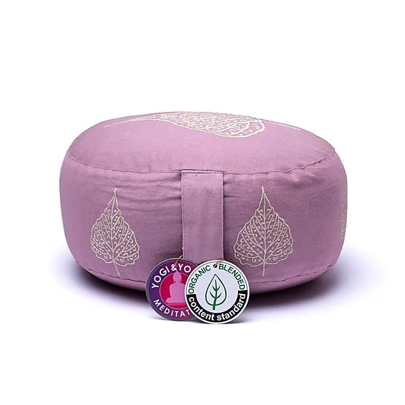 Meditation-cushion-Lilac-Bodhi-Leaf-organic-cotton